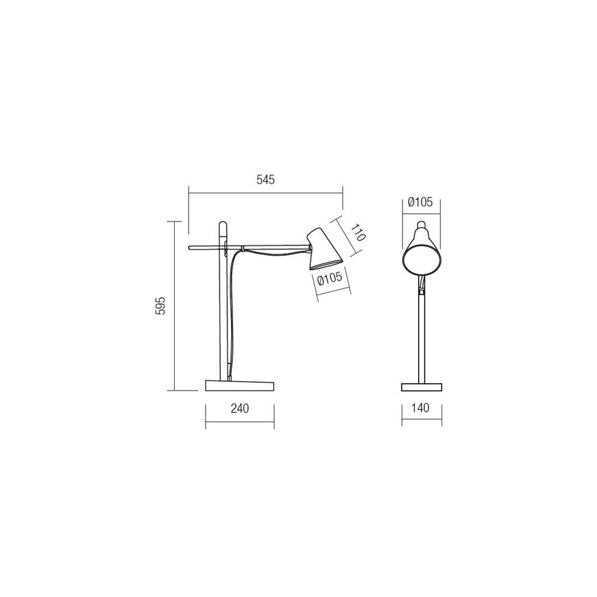 Redo 01-1119 - Lampada da tavolo LED dimmerabile con funzione Touch LED/5W/230V USB