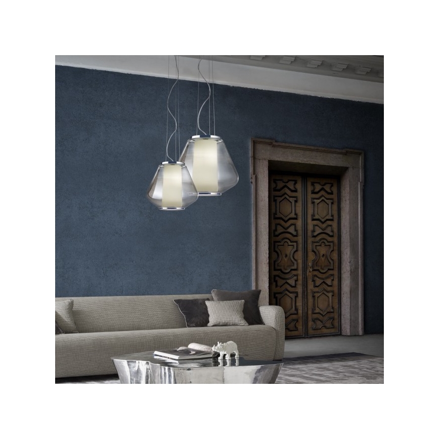 Redo 01-1140 - Suspension filaire FUSION 1xE27/42W/230V d. 38 cm gris