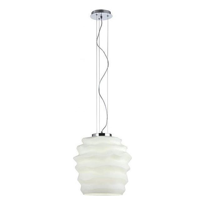 Redo 01-1141 - Suspension sur câble MAGMA 1xE27/42W/230V Ø 38 cm chrome brillant/blanc