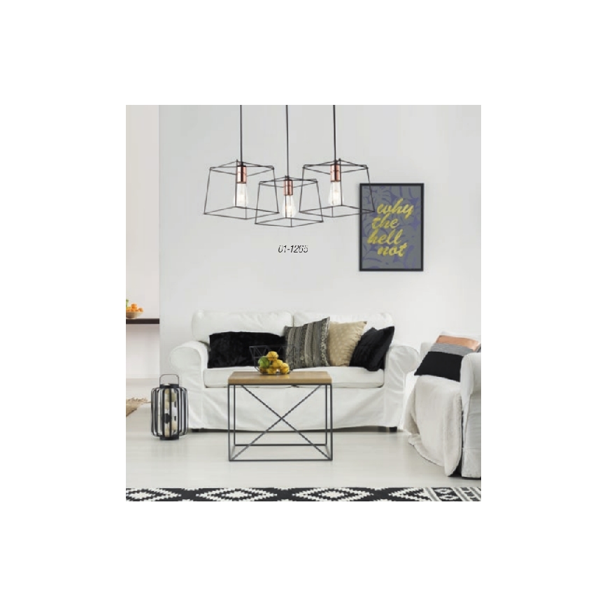 Redo 01-1265 - Lampadario a sospensione con filo SKETCH 3xE27/42W/230V ragno