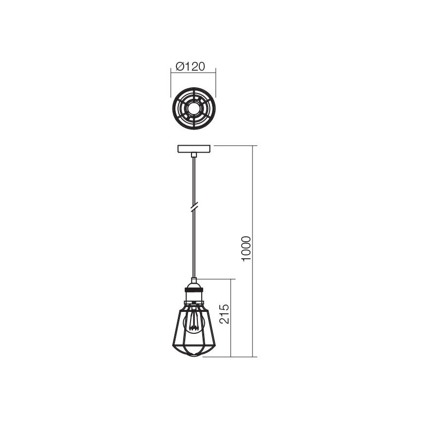 Redo 01-1301 - Suspension avec fil THARU 1xE27/42W/230V