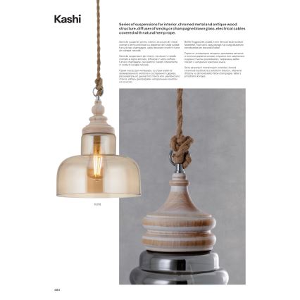 Redo 01-1399 - Suspension avec fil KASHI 1xE27/42W/230V