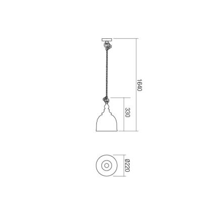 Redo 01-1399 - Suspension avec fil KASHI 1xE27/42W/230V