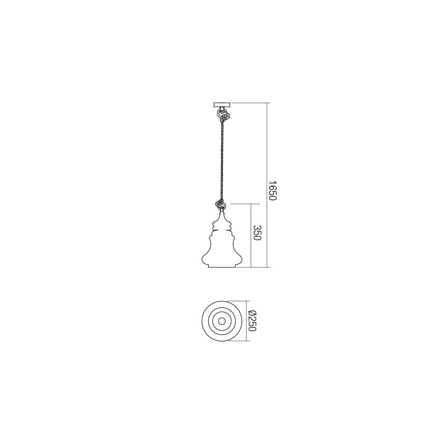 Redo 01-1401 - Suspension avec fil KASHI 1xE27/42W/230V