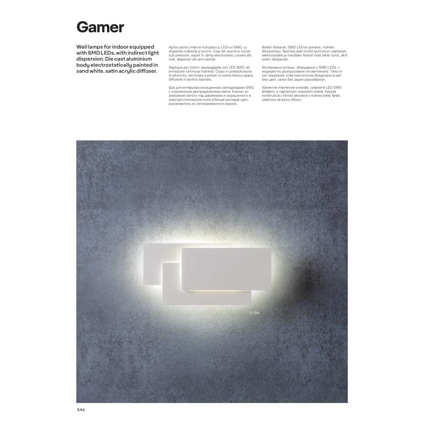 Redo 01-1444 - Lampada da parete LED GAMER LED/12W/230V