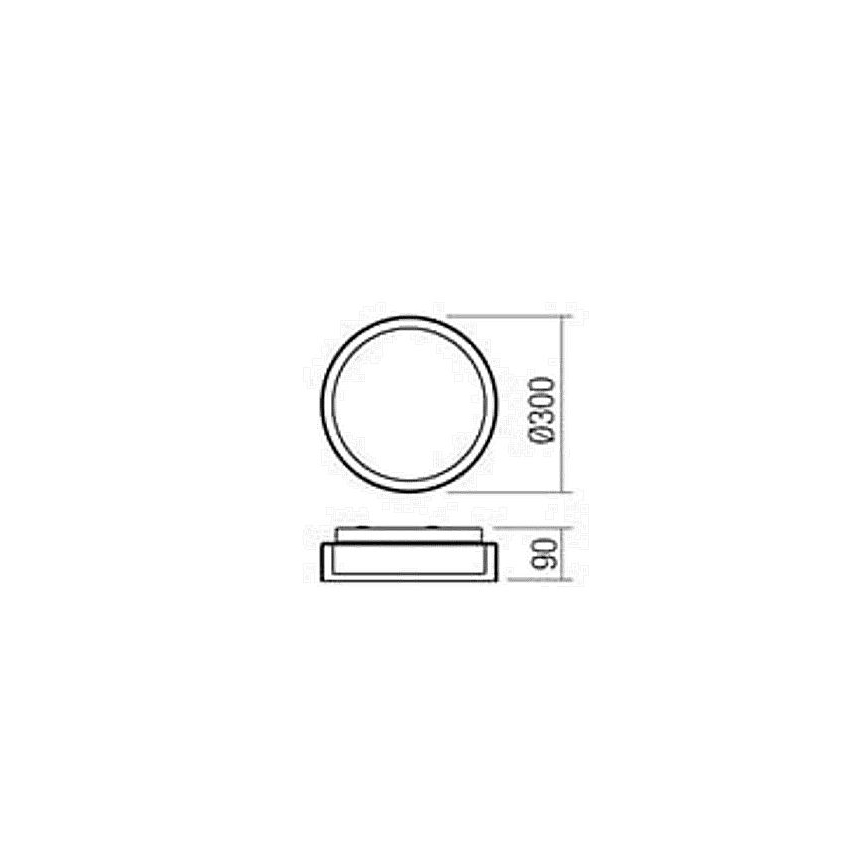 Redo 01-1453 - Plafoniera LED da bagno NAJI LED/12W/230V diametro 30 cm IP44