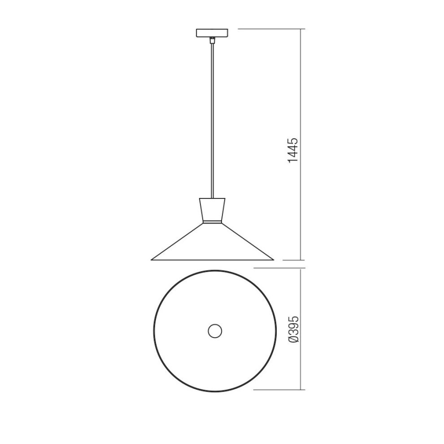 Redo 01-1461 - Lampadario a sospensione con filo KIMONO 1xE27/42W/230V diametro 39,5 cm rame