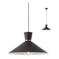 Redo 01-1462 - Lampadario a sospensione con filo KIMONO 1xE27/42W/230V diametro 39,5 cm nero