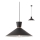 Redo 01-1462 - Lampadario a sospensione con filo KIMONO 1xE27/42W/230V diametro 39,5 cm nero
