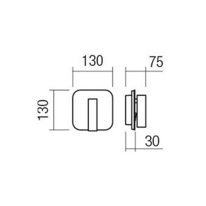 Redo 01-1491 - Lampada da parete LED QUDA LED/6W/230V + LED/3W CRI 90 USB bianco