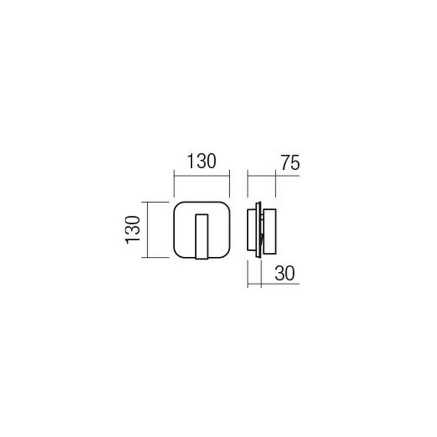 Redo 01-1492 - Applique LED QUDA LED/6W/230V + LED/3W CRI 90 nero