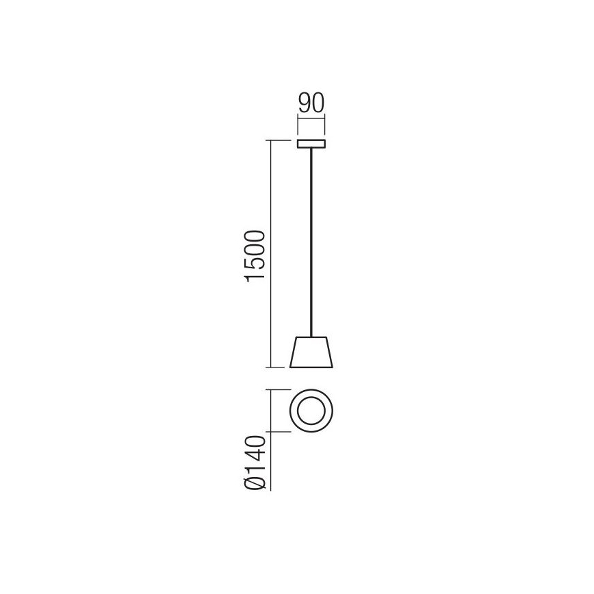 Redo 01-1495 - Suspension LED sur câble LOLLI LED/6W/230V Ø 14 cm blanche