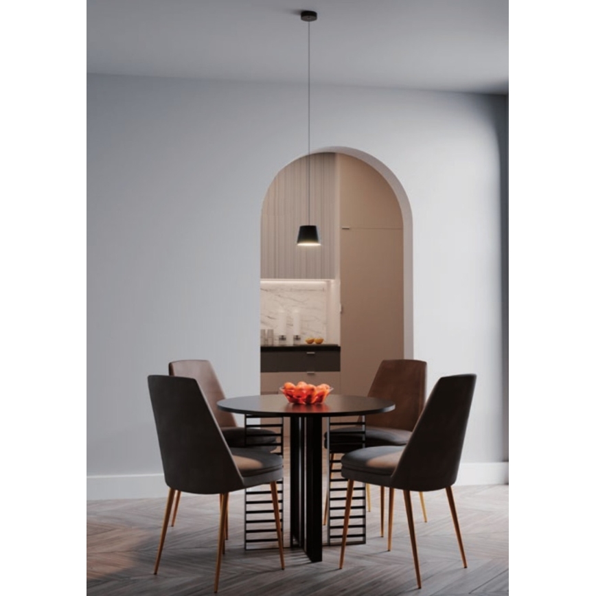 Redo 01-1496 - Suspension LED sur câble LOLLI LED/6W/230V Ø 14 cm noire