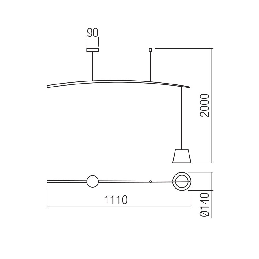 Redo 01-1497 - Lampadario LED a sospensione con filo LOLLI LED/6W/230V bianco