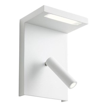 Redo 01-1499 - LED-Wandstrahler AGOS LED/6W/230V + LED/3,2W USB weiß