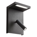 Redo 01-1500 - Luce Spot da parete a LED AGOS LED/6W/230V + LED/3,2W USB nero