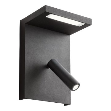 Redo 01-1500 - Luce Spot da parete a LED AGOS LED/6W/230V + LED/3,2W USB nero