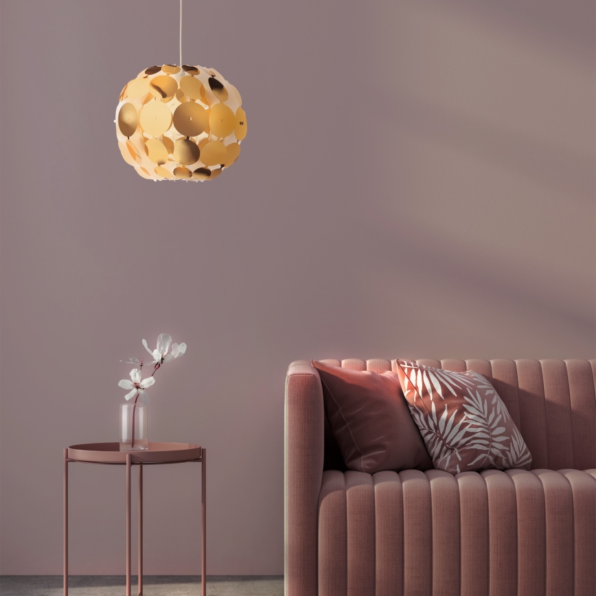 Redo 01-1508 - Hängeleuchte ODEON 1xE27/42W/230V d 36 cm golden