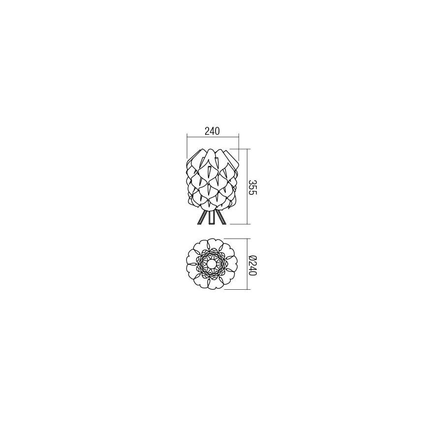 Redo 01-1523 - Lampe de table INBO 1xE27/28W/230V blanc