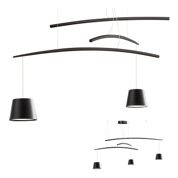 Redo 01-1525 - Lampadario LED a sospensione con filo LOLLI 3xLED/6W/230V nero
