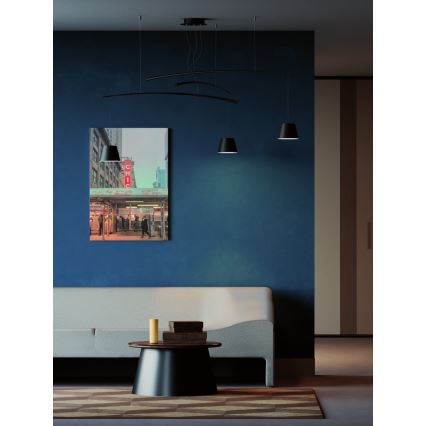 Redo 01-1525 - Lampadario LED a sospensione con filo LOLLI 3xLED/6W/230V nero
