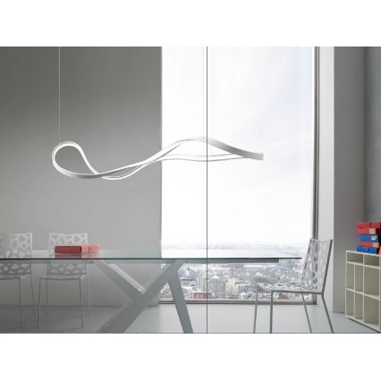 Redo 01-1531 - LED-Pendelleuchte an Stahlseil NUBO LED/43W/230V weiß