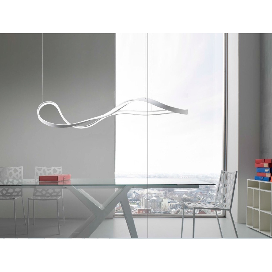 Redo 01-1531 - LED-Pendelleuchte an Stahlseil NUBO LED/43W/230V weiß