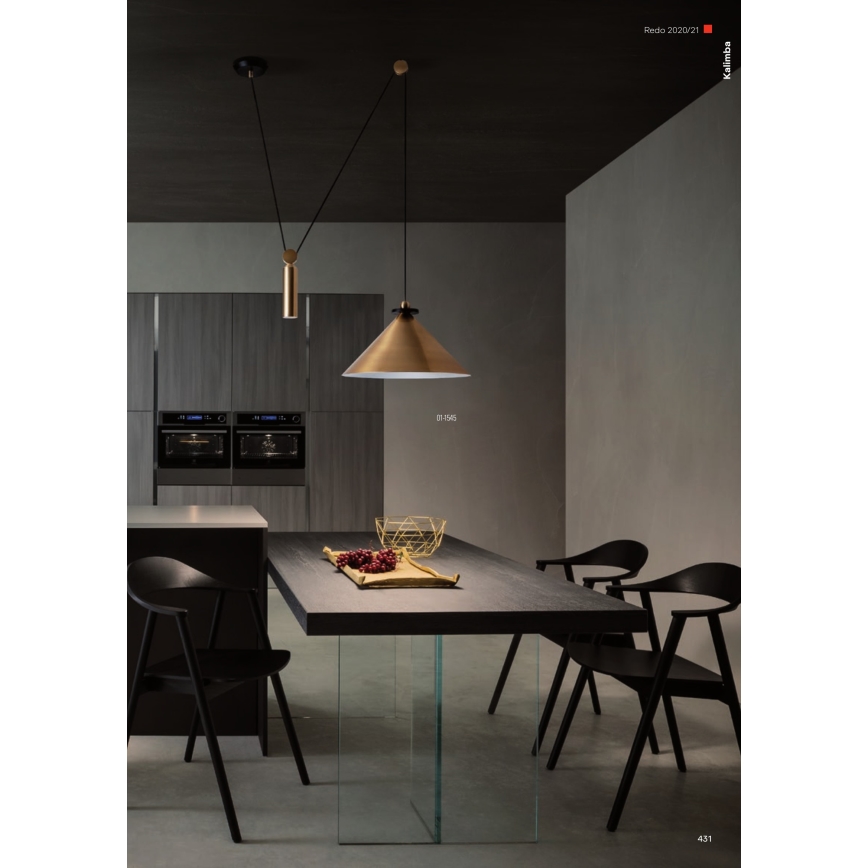 Redo 01-1545 - Lampadario a sospensione con filo KALIMBA 1xE27/42W/230V diametro 42 cm ragno bronzo