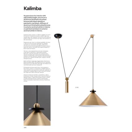 Redo 01-1546 - Suspension filaire KALIMBA 1xE27/42W/230V d. 42 cm araignée noir