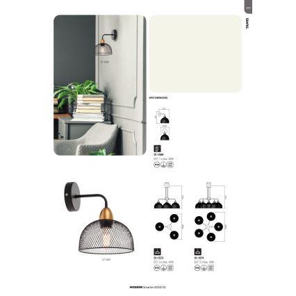 Redo 01-1573 - Suspension sur câble TAMIS 3xE27/42W/230V Ø 59 cm noire
