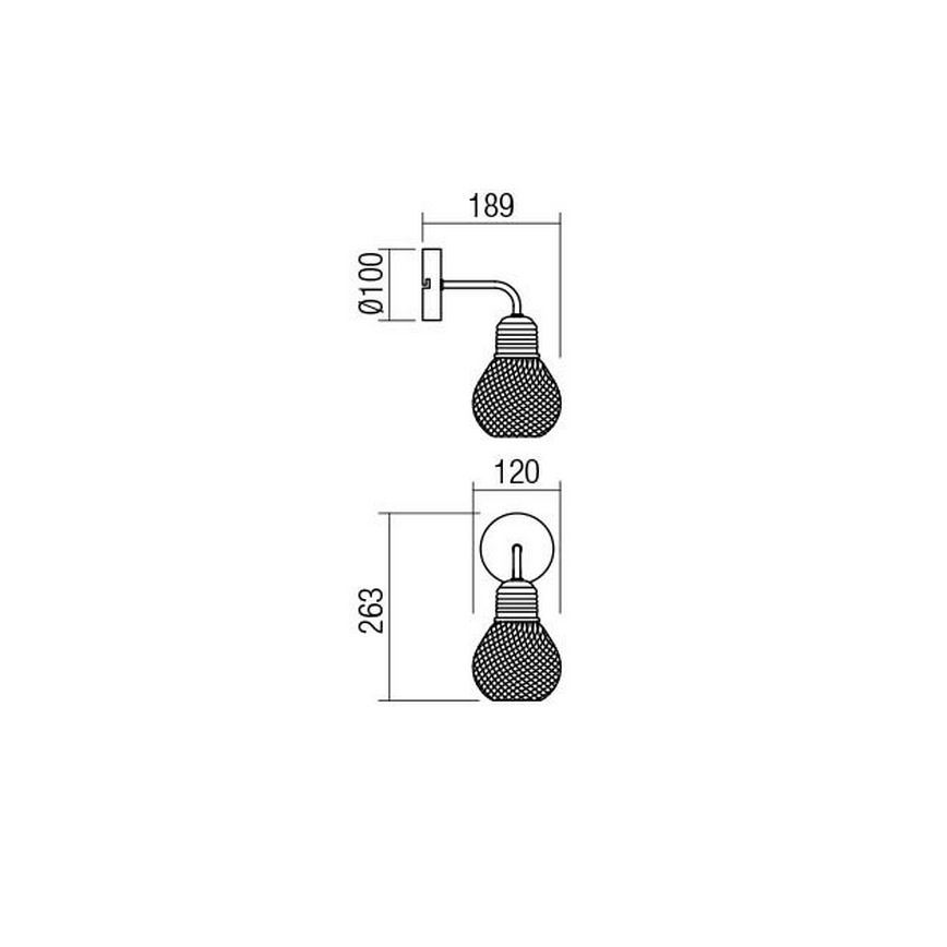Redo 01-1575 - Applique EDISON 1xE27/42W/230V