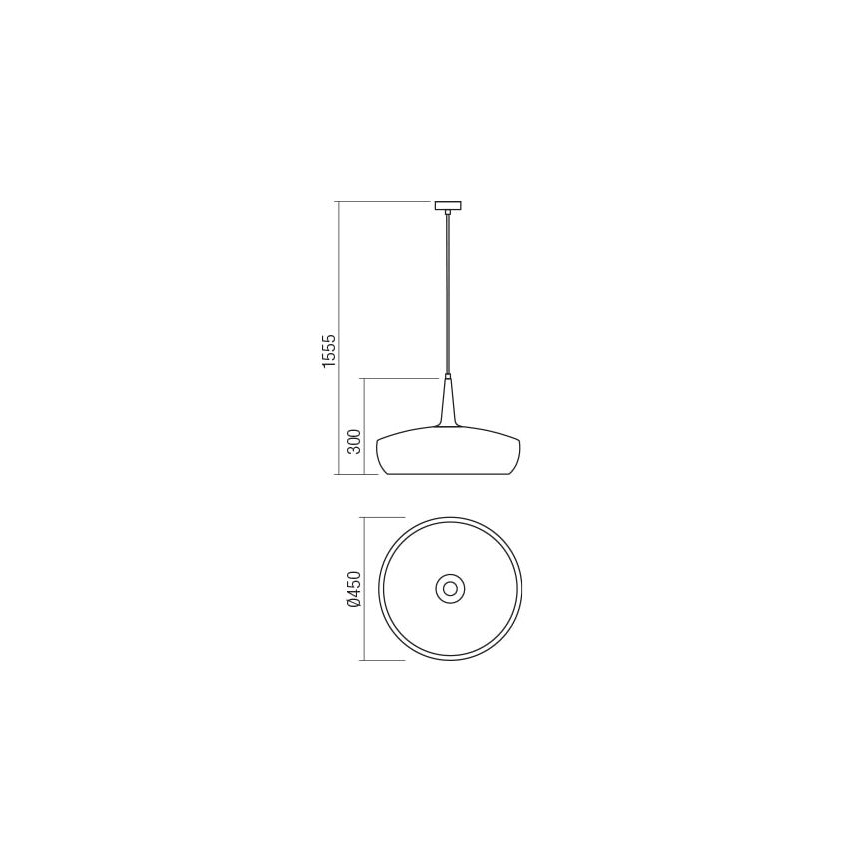 Redo 01-1615 - Lampadario a sospensione con filo AGADIR 1xE27/42W/230V