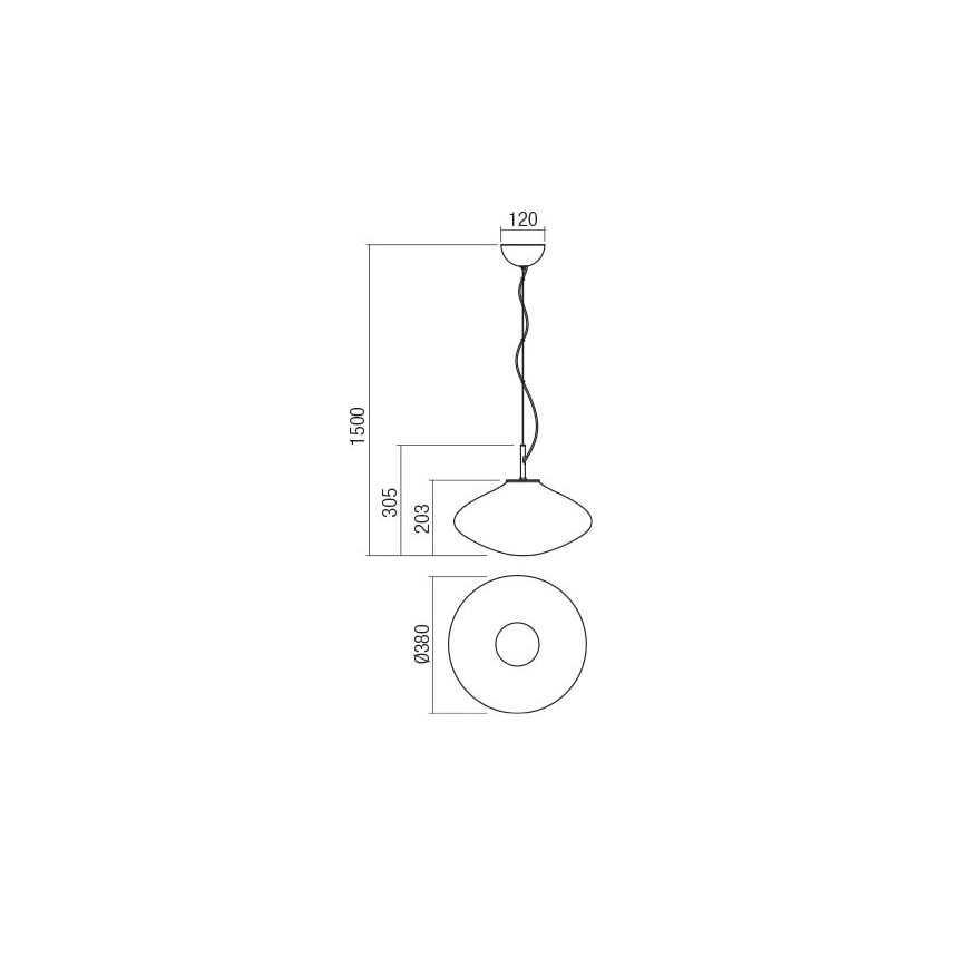 Redo 01-1620 - Suspension filaire ABSOLUTE 1xE27/42W/230V cuivre