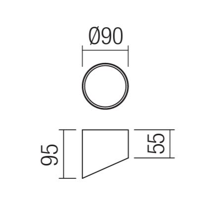 Redo 01-1626 - Faretto LED UTO LED/6W/230V Ø 9 cm nero