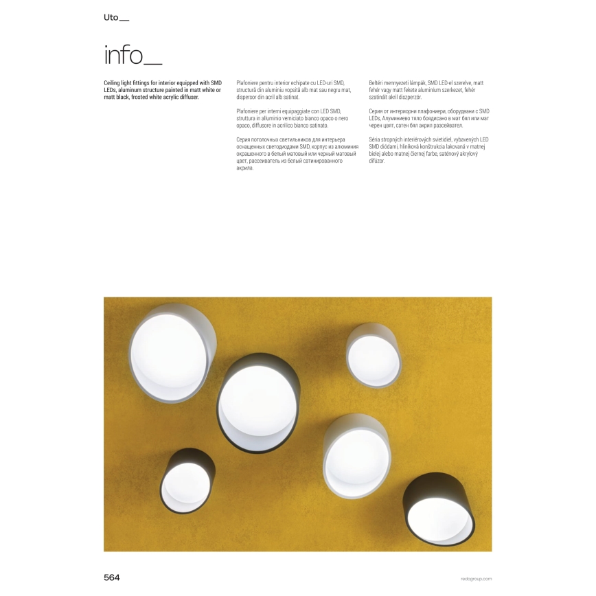 Redo 01-1626 - Spot LED UTO LED/6W/230V Ø 9 cm noir