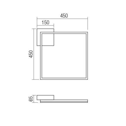 Redo 01-1639 - LED-dimmbare Deckenleuchte KLEE LED/30W/230V 45x45 cm goldfarben