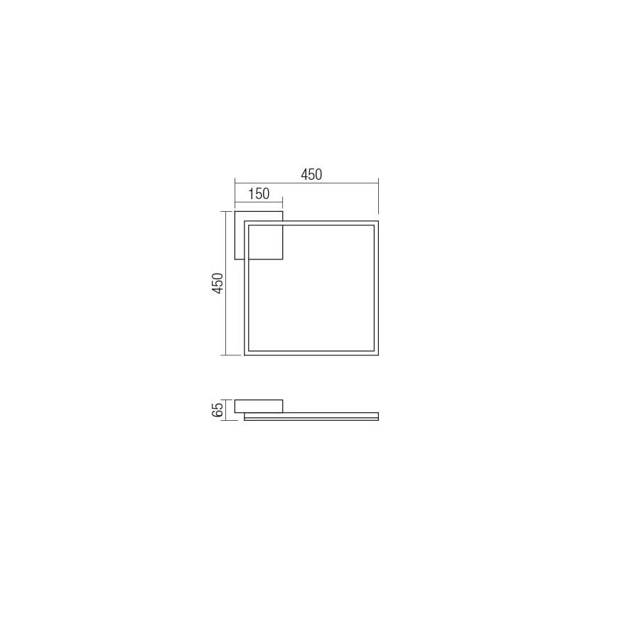 Redo 01-1639 - Plafoniera LED dimmerabile KLEE, 30W/230V, 45x45 cm, dorata