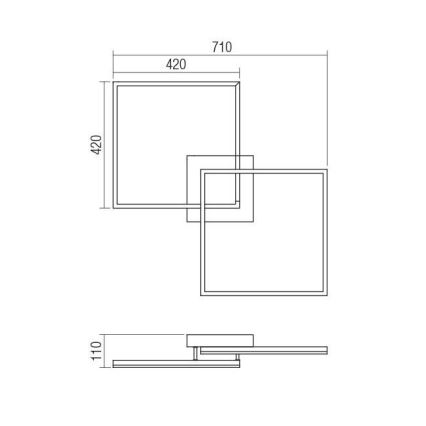 Redo 01-1642 - Plafonnier LED dimmable KLEE LED/57W/230V blanc