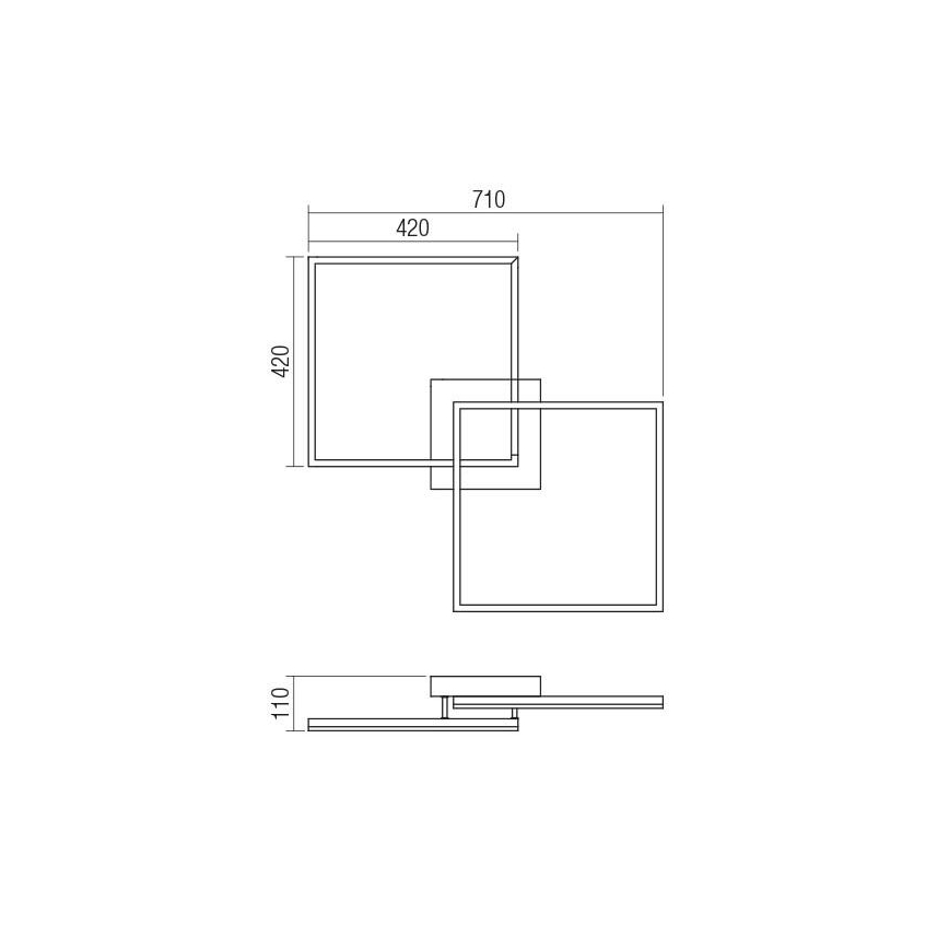 Redo 01-1642 - Plafonnier LED dimmable KLEE LED/57W/230V blanc