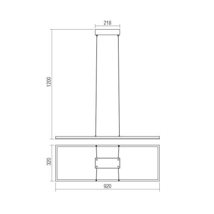 Redo 01-1645 - Suspension LED avec fil KLEE 1xLED/48W/230V