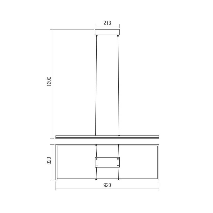 Redo 01-1645 - Suspension LED avec fil KLEE 1xLED/48W/230V