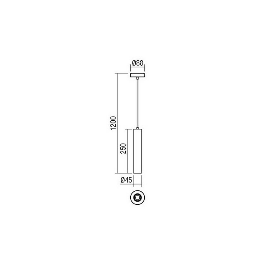 Redo 01-1661 - Lampadario a sospensione con filo GOSSIP 1xE27/42W/230V rame