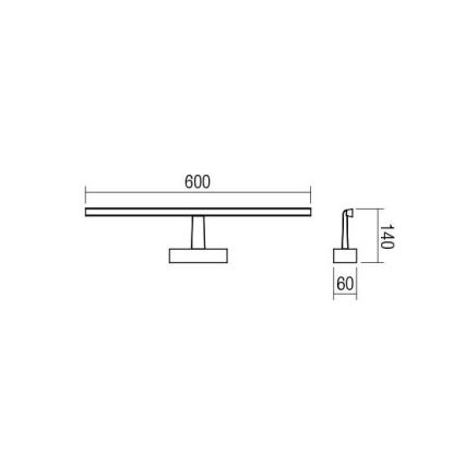 Redo 01-1671 - Luminaire LED pour miroir de salle de bains NEPTUNE LED/12W/230V 60 cm IP44 blanc