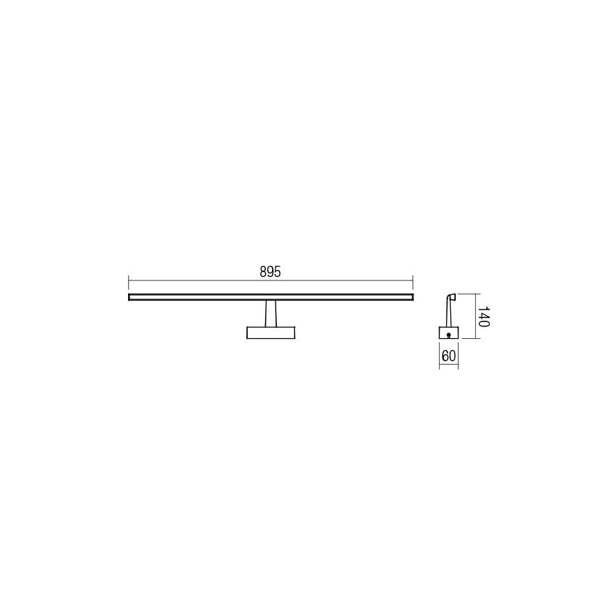 Redo 01-1677 - Illuminazione a LED per specchio da bagno NEPTUNE LED/18W/230V 89,5 cm IP44 bianco