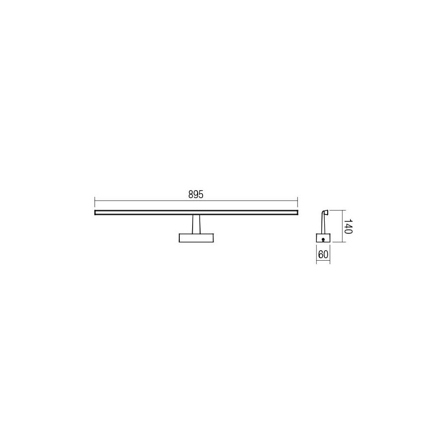 Redo 01-1678 - Éclairage LED pour miroir de salle de bains NEPTUNE LED/18W/230V 89,5 cm IP44 chrome brillant