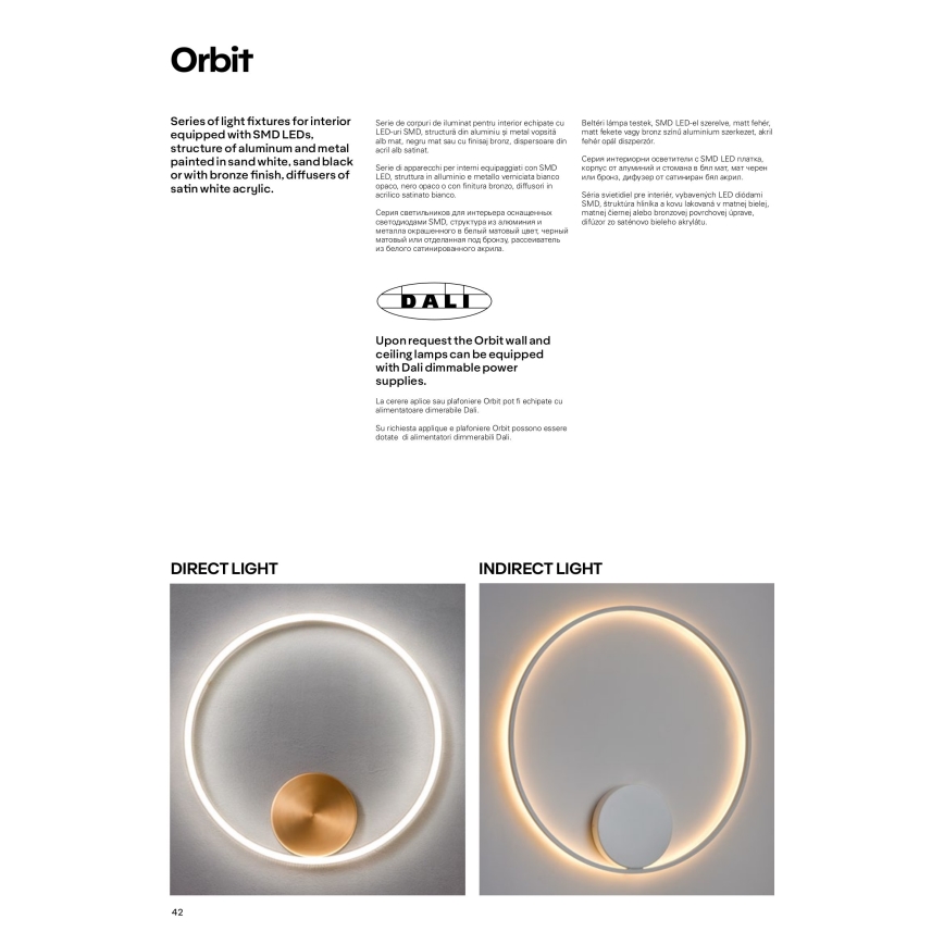 Redo 01-1701 - LED-Wandleuchte ORBIT LED/28W/230V