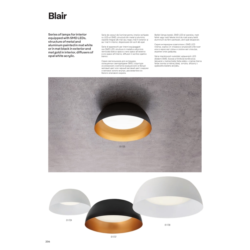 Redo 01-1732 - Lampadario LED a sospensione con filo BLAIR LED/55W/230V 3000K bianco