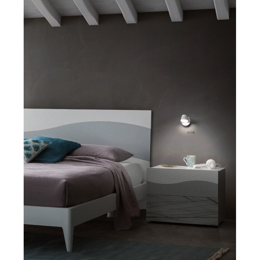 Redo 01-1739 - Applique a LED SHAKER LED/6W/230V nero