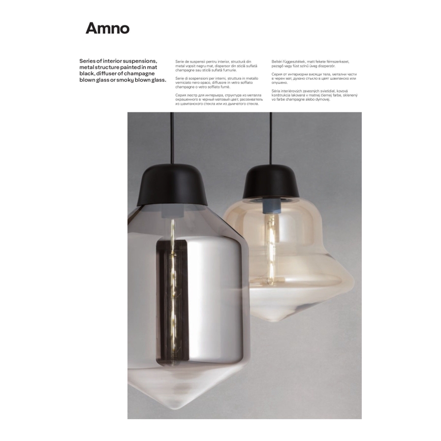Redo 01-1770 - Suspension sur câble AMNO 1xE27/42W/230V diamètre 33 cm beige