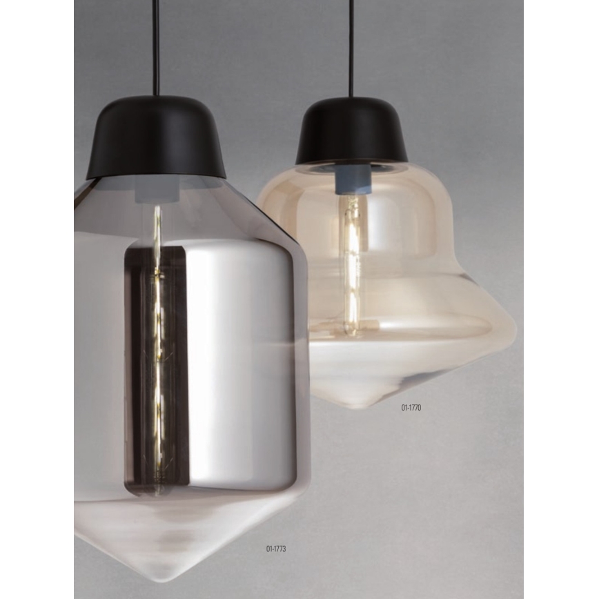 Redo 01-1773 - Lampada a sospensione AMNO con cavo 1xE27/42W/230V Ø 26 cm grigio